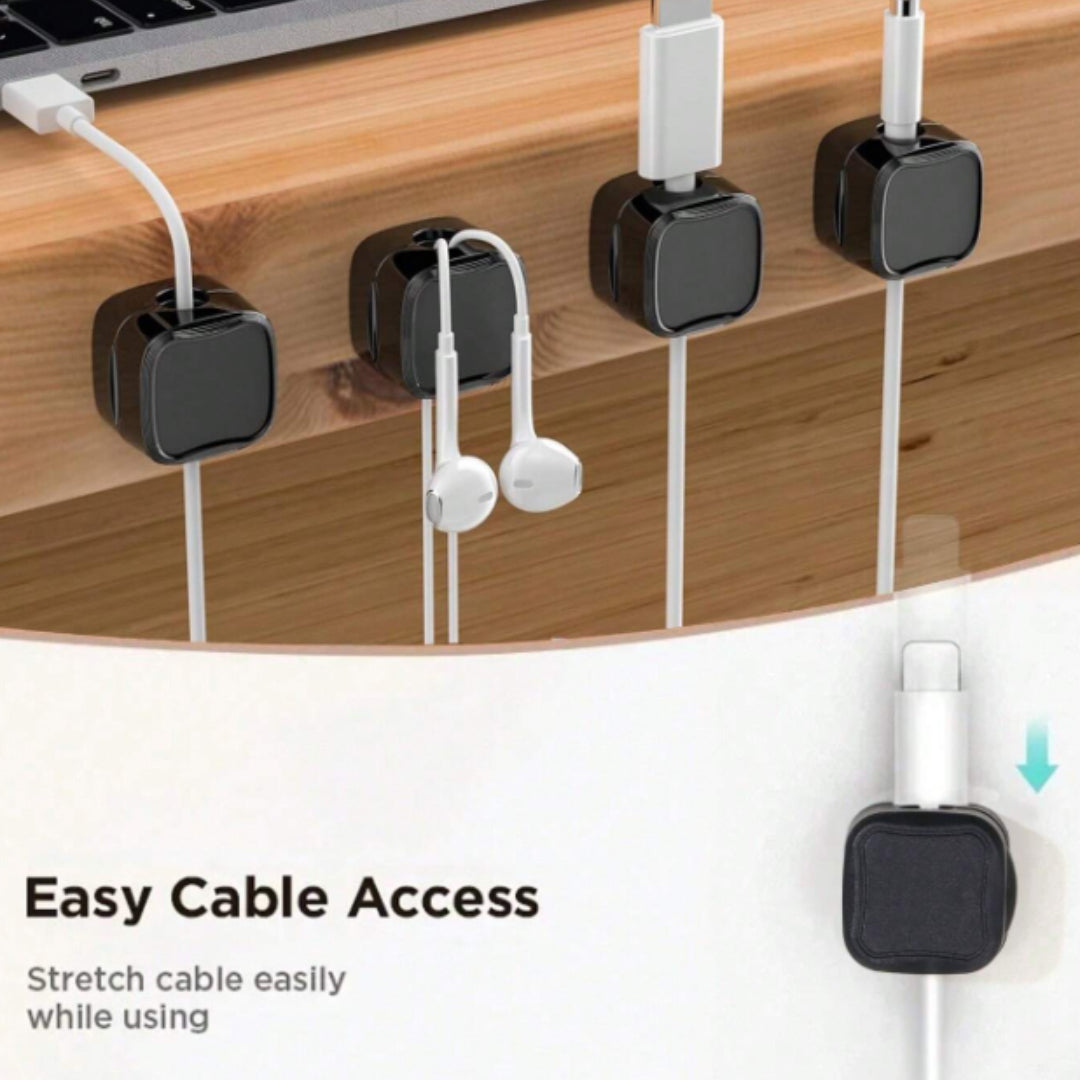 3Pcs Cable Organizer Magnetic Desktop Wire Clip Cord Holder Mobile Phone Cable