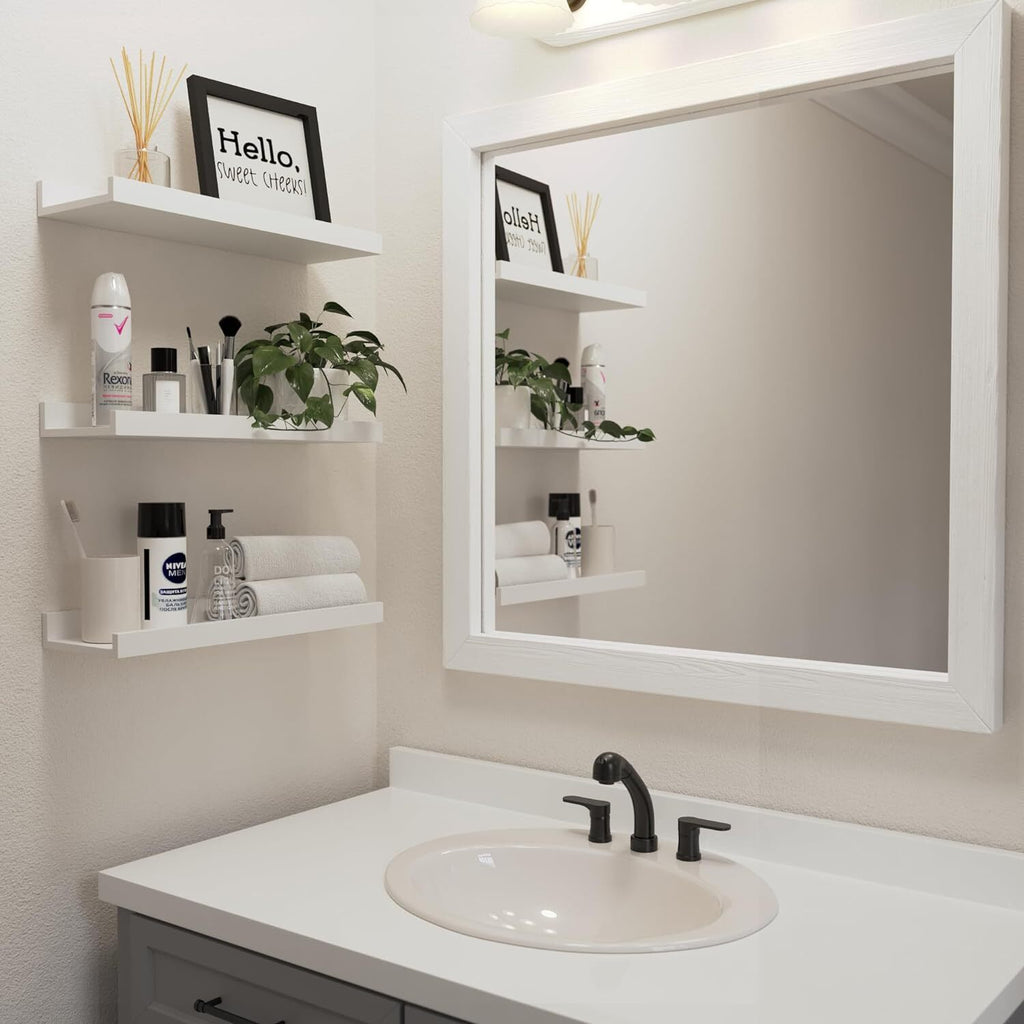 6 Pack Floating Wall Shelves, Display Shelves for Home Decoration Splattertide