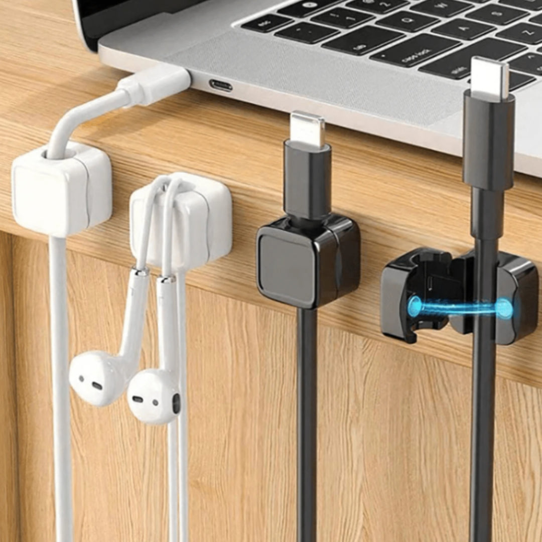 3Pcs Cable Organizer Magnetic Desktop Wire Clip Cord Holder Mobile Phone Cable