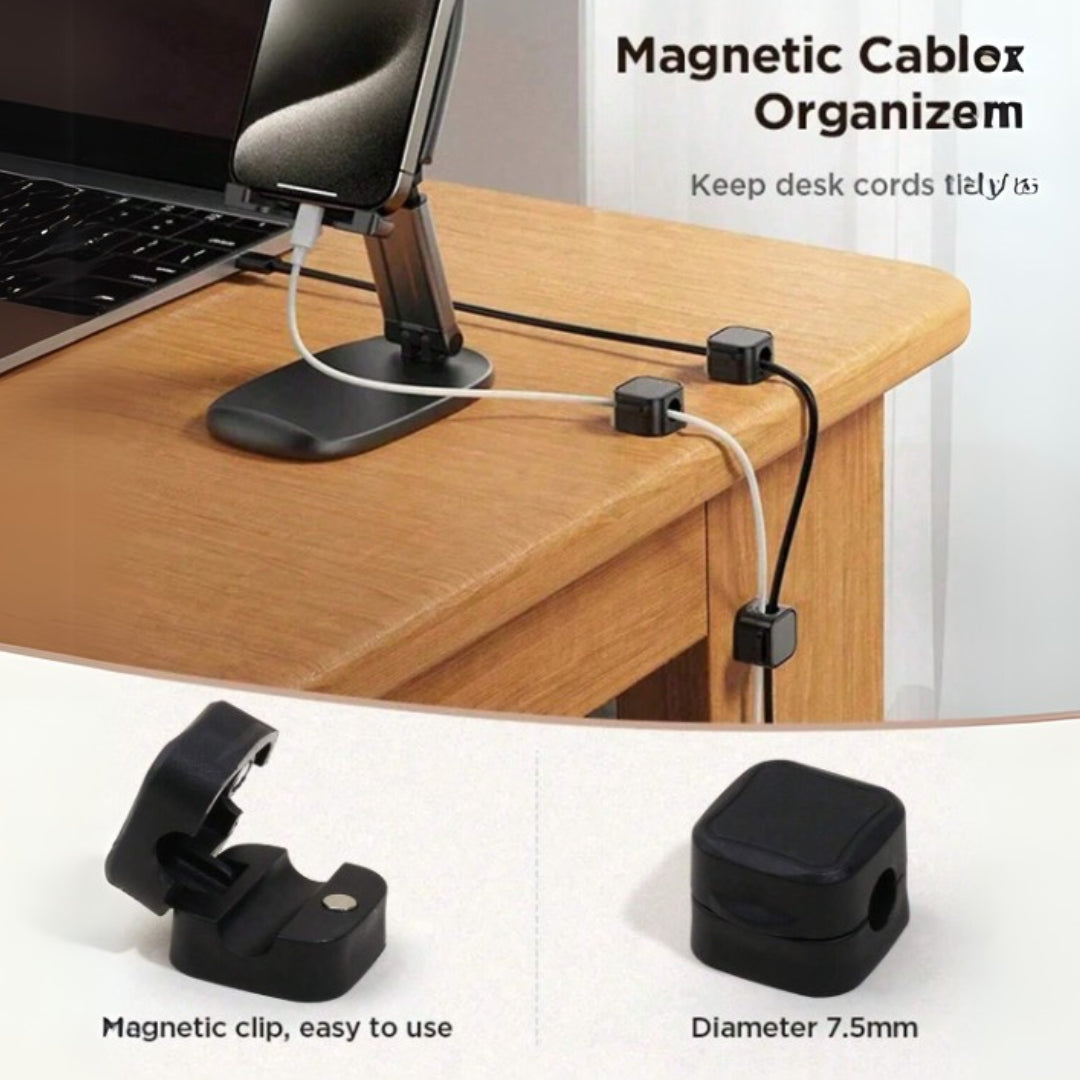 3Pcs Cable Organizer Magnetic Desktop Wire Clip Cord Holder Mobile Phone Cable