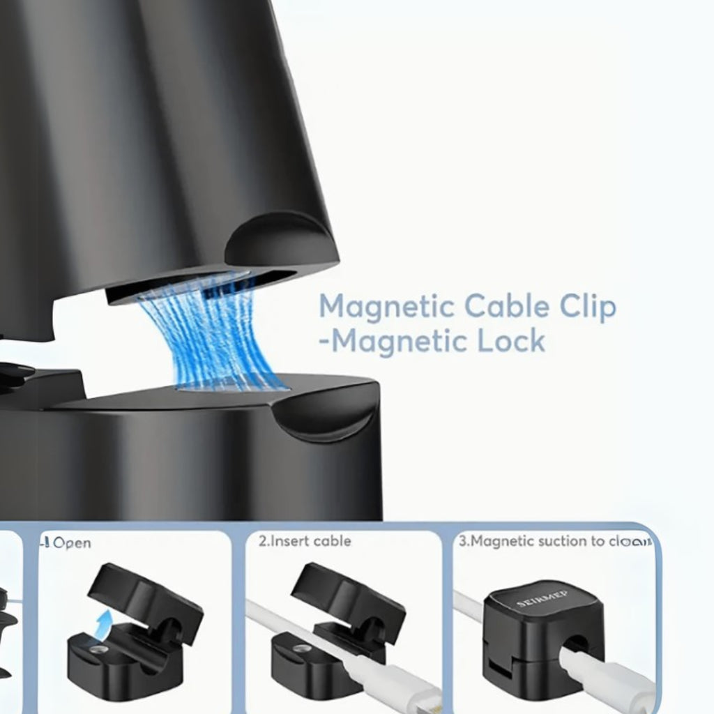 3Pcs Cable Organizer Magnetic Desktop Wire Clip Cord Holder Mobile Phone Cable