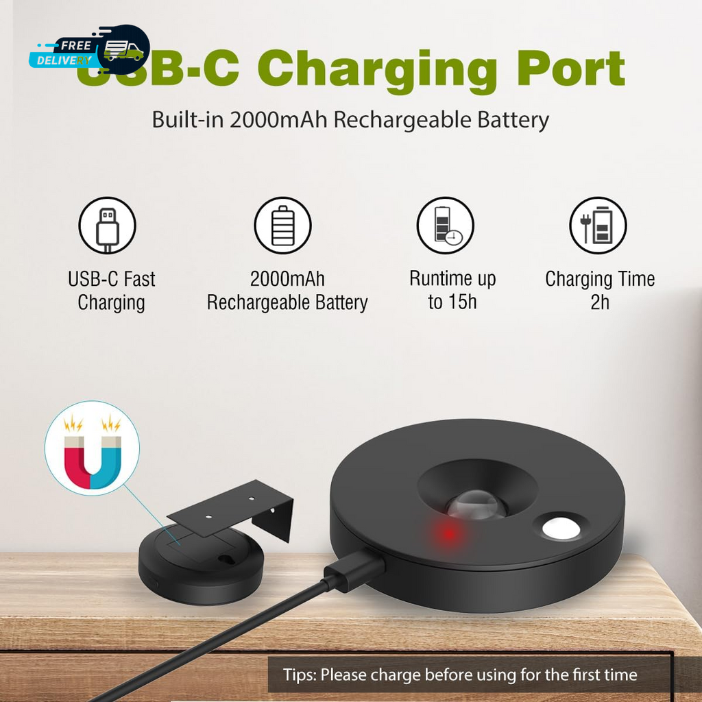 3Pack LED Picture Lights for Wall Rechargeable Battery Picture Frame Light